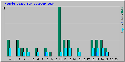 Hourly usage for October 2024