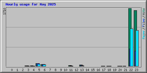 Hourly usage for May 2025