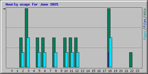 Hourly usage for June 2025