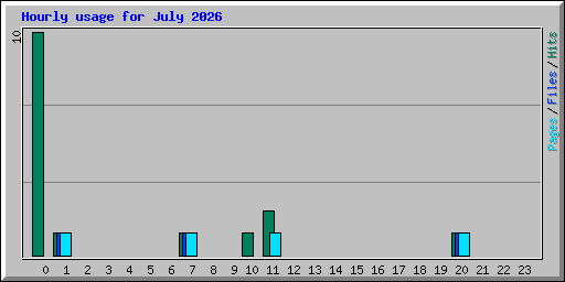 Hourly usage for July 2026